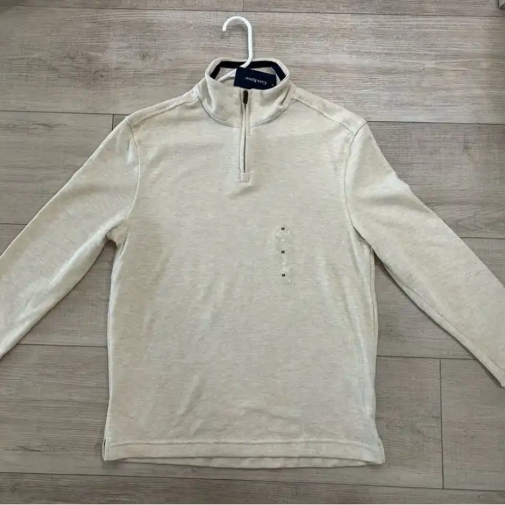 Club Room Cream Zip Up Sweater